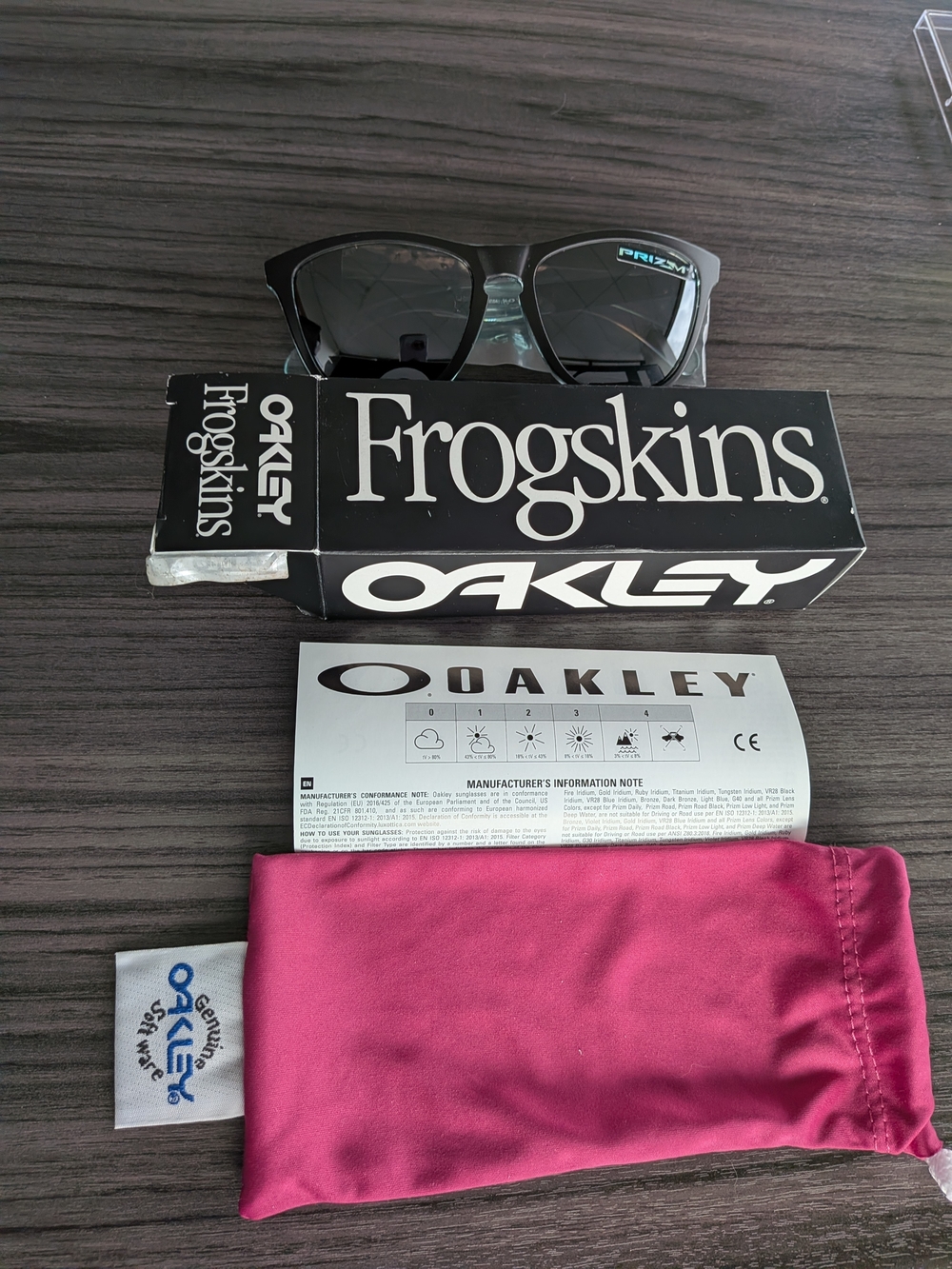Oakley Frogskins Asian Fit Translucent Prizm Black Polarized Excellent Condition